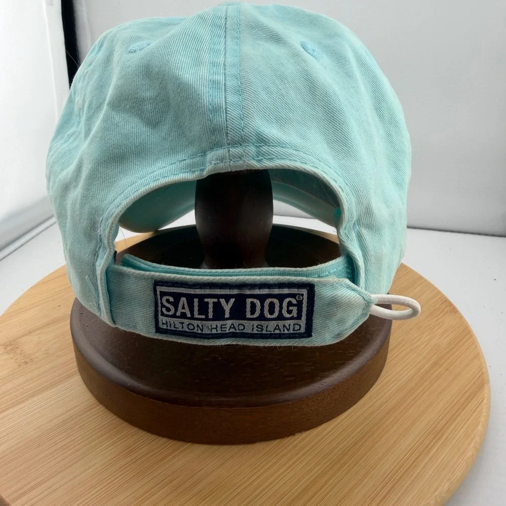 Salty Dog Cafe Hilton Head Island Youth Hat Aqua Blue Adjustable Baseball Cap